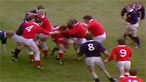 Mark Jones playing for Wales against Scotland in 1987