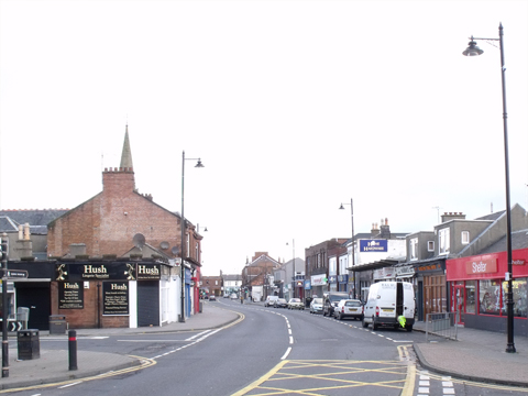 Colour view along Main Street, Prestwick.