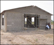 The building from the outside, almost complete