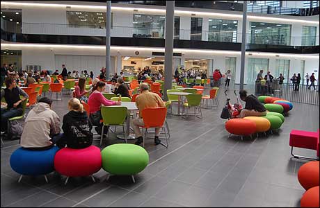 Atrium seating, Suffolk New College