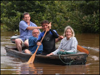 Richard Hammond in a boat with Zog Ziegler