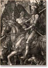 Knight, Death and the Devil by Durer - courtesy British Museum