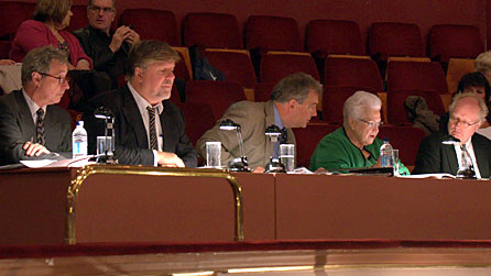 Song Prize jury: Adam Gatehouse, Håkan Hagegård, John Fisher, Marilyn Horne, Bengt Forsberg (Photo: Brian Tarr)