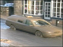 Car covered in sludge