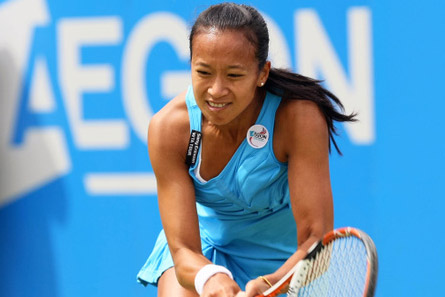 Tennis player, Anne Keothavong - photograph by James Jordan.