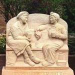 The memorial to the Aycliffe Angels in Newton Aycliffe town centre