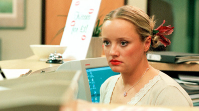 Dawn Tinsley at her desk