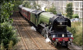Flying Scotsman running through York