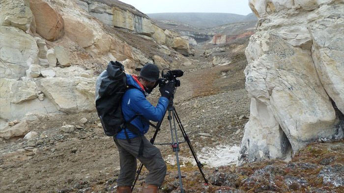 Filming on Table Island
