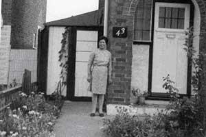 Loreta Scrocca outside her house