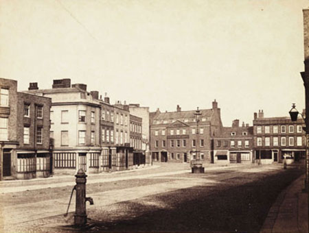 Wisbech: Market Place (1857) by Samuel Smith 1802-1892, copyright NMPFT/SSPL