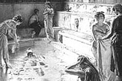 Women bathing in a public baths