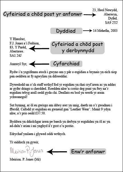Llythyr ffurfiol