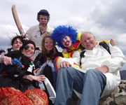 Reaching the peak of Scafell Pike on a sponsored, fancy dress walk