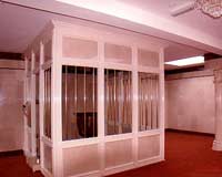 A prayer room at the Harrow Zoroastrian Centre