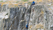 sea cliff climbers