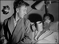 Bobby Charlton and Ray Wood
