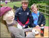 Visitors and scarecrows