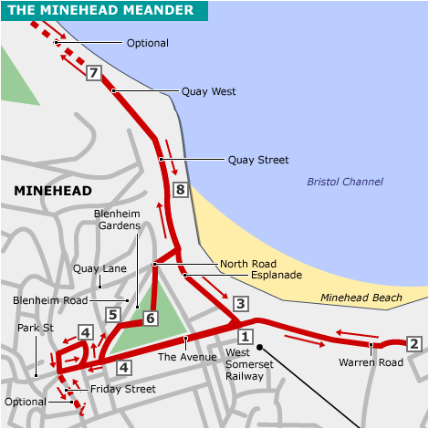 Map of the Minehead Meander
