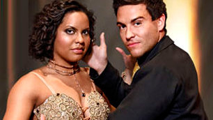 Talk Show Guest Simone Milani and her wheelchair dance partner Kevin Sacre