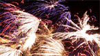 exploding fireworks in night sky