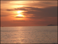Enjoying a Sihanoukville sunset