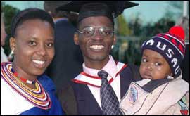 Graduate with family