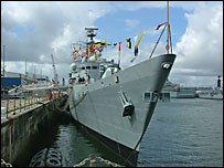 HMS Cumberland at Devonport