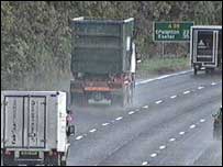 Lorries on motorway