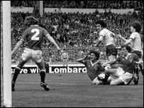 Brian Talbot scoring in the 1979 FA Cup Final