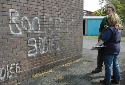Looking a graffiti