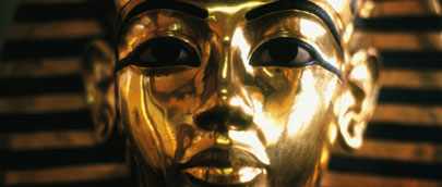 The gold mask of Tutankhamun