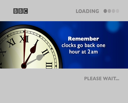 Clocks going back screne