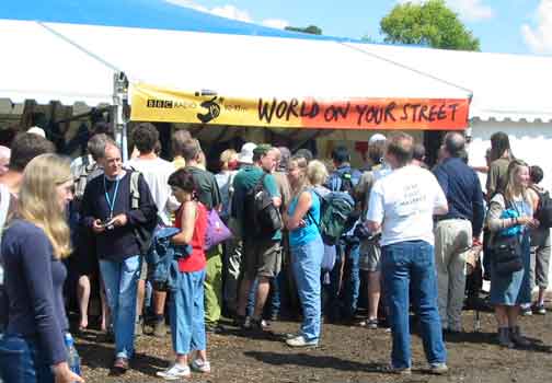 The World on Your Street tent at WOMAD 2003