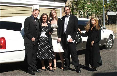 Mark, Alison, Emily, Peter and the limo driver