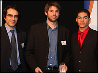 EDF's Laurent Ferrari, Jon Wright and Louis Smith