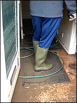 Muddy floor from the floods