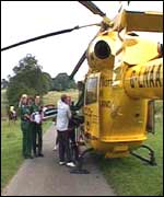Air Ambulance on a call out