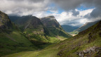 View along the Pass of Glencoe to the Three Sisters.