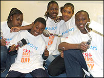 Young people painting Young Disciples