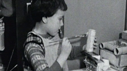 Small child in school