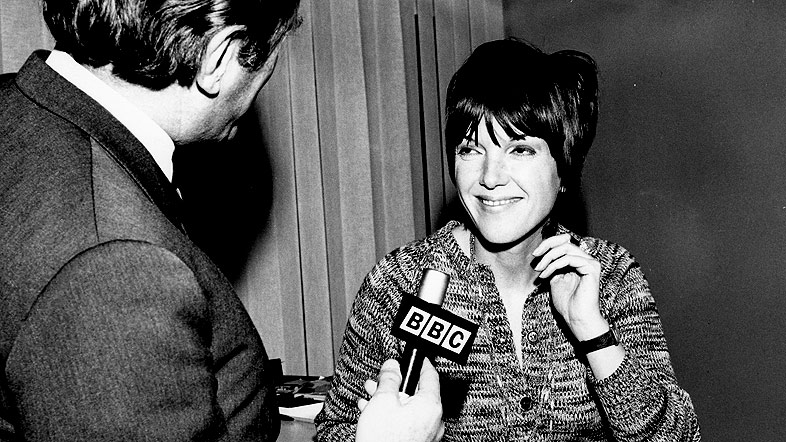 Mary Quant is being interviewed
