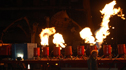 Jets of flame