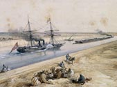 The Suez Canal in 1870