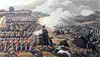 A painting of the Battle of Waterloo by M Dubourg