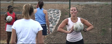 Netball players