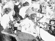 Women sewing