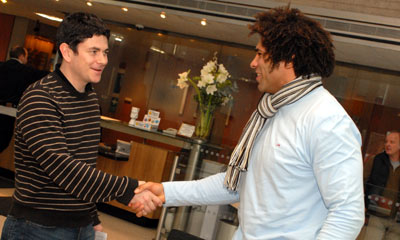 Meeting in reception
