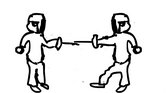 Fencing duel... Fencing duel...