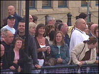 Some of the homecoming crowds